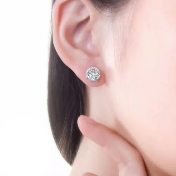 925 Silver Stud Earrings for Women FashionPair/set - Picture 2 of 2